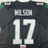 Autographed/Signed Garrett Wilson New York Black Football Jersey JSA COA