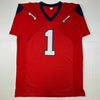 Autographed/Signed Jimmie Ward Houston Red Football Jersey Beckett BAS COA