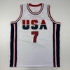 Autographed/Signed Larry Bird United States USA White 1992 Dream Team Basketball Jersey JSA COA