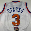 Autographed/Signed John Starks New York White Basketball Jersey JSA COA