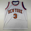 Autographed/Signed John Starks New York White Basketball Jersey JSA COA