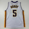 Autographed/Signed Robert Horry Los Angeles LA White Basketball Jersey Beckett BAS COA