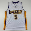 Autographed/Signed Robert Horry Los Angeles LA White Basketball Jersey Beckett BAS COA