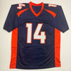 Autographed/Signed Courtland Sutton Denver Blue Football Jersey JSA COA by Hall of Fame Sports Memorabilia