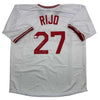 Autographed/Signed Jose Rijo 90 WS MVP Cincinnati White Baseball Jersey Beckett BAS COA by Hall of Fame Sports Memorabilia