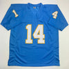 Autographed/Signed Dan Fouts San Diego Blue Football Jersey PSA/DNA COA by Hall of Fame Sports Memorabilia