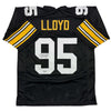 Autographed/Signed Greg Lloyd Pittsburgh Black Football Jersey Beckett BAS COA