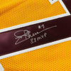 Autographed/Signed Joe Theismann 83 MVP Washington Yellow Football Jersey JSA COA