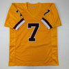 Autographed/Signed Joe Theismann 83 MVP Washington Yellow Football Jersey JSA COA
