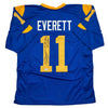 Autographed/Signed Jim Everett 2x Passing TD Leader Los Angeles LA Blue Football Jersey Beckett BAS COA by Hall of Fame Sports Memorabilia
