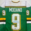 Autographed/Signed Mike Modano Minnesota Green Hockey Jersey Beckett BAS COA by Hall of Fame Sports Memorabilia