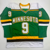 Autographed/Signed Mike Modano Minnesota Green Hockey Jersey Beckett BAS COA by Hall of Fame Sports Memorabilia