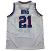 Autographed/Signed Dave Bing HOF 90 Detroit White Basketball Jersey Beckett BAS COA by Hall of Fame Sports Memorabilia