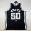 Autographed/Signed David Robinson San Antonio Spurs Black Authentic M&N Basketball Jersey Beckett BAS COA