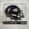 Autographed/Signed Justin Tucker Baltimore Ravens Mini Football Helmet Beckett BAS COA