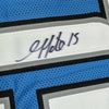 Autographed/Signed Golden Tate Detroit Blue Football Jersey Beckett BAS COA by Hall of Fame Sports Memorabilia