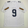 Autographed/Signed J.J. JJ McCarthy Michigan White College Football Jersey Beckett BAS COA