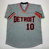 Autographed/Signed Jim Leyland Detroit Grey Baseball Jersey JSA COA