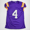 Autographed/Signed CJ C.J. Daniels LSU Purple College Football Jersey Beckett BAS COA