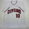 Autographed/Signed Edwin Encarnacion Cleveland White Baseball Jersey JSA COA by Hall of Fame Sports Memorabilia