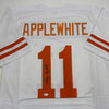 Autographed/Signed Major Applewhite Texas White College Football Jersey JSA COA by Hall of Fame Sports Memorabilia