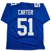 Autographed/Signed Abdul Carter New York Blue Football Jersey Beckett BAS COA by Hall of Fame Sports Memorabilia