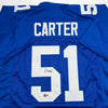 Autographed/Signed Abdul Carter New York Blue Football Jersey Beckett BAS COA by Hall of Fame Sports Memorabilia