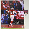 Autographed/Signed Deion Sanders San Francisco 49ers 16x20 Football Photo JSA COA