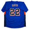 Autographed/Signed Juan Soto New York Blue Baseball Jersey Beckett BAS COA by Hall of Fame Sports Memorabilia