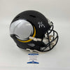 Autographed/Signed Justin Jefferson Minnesota Vikings Amp Full Size FS F/S Replica Football Helmet Beckett BAS COA
