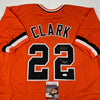 Autographed/Signed Jack Clark The Ripper San Francisco Orange Baseball Jersey JSA COA