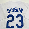 Autographed/Signed Kirk Gibson Los Angeles LA White Baseball Jersey JSA COA