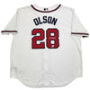 Autographed/Signed Matt Olson Atlanta Braves White Baseball Jersey Fanatics COA