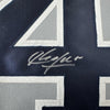 Autographed/Signed Aroldis Chapman New York Grey Baseball Jersey Beckett BAS COA