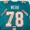 Autographed/Signed Richmond Webb Miami Teal Football Jersey JSA COA
