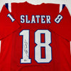 Autographed/Signed Matthew Slater New England Red Football Jersey Beckett BAS COA