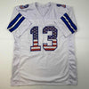 Autographed/Signed Michael Gallup Dallas America's Team White Football Jersey Tristar COA