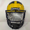 Autographed/Signed JJ J.J. McCarthy Michigan Wolverines Full Size FS F/S Speed Replica College Football Helmet Beckett BAS COA
