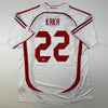 Autographed/Signed Ricardo Kaka AC Milan White Soccer Futbol Jersey Beckett BAS COA