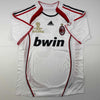 Autographed/Signed Ricardo Kaka AC Milan White Soccer Futbol Jersey Beckett BAS COA