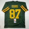 Autographed/Signed Romeo Doubs Green Bay Color Rush Green Football Jersey JSA COA