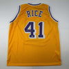 Autographed/Signed Glen Rice Los Angeles LA Yellow Basketball Jersey Beckett BAS COA