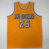 Autographed/Signed Gail Goodrich Los Angeles LA Yellow Basketball Jersey Beckett BAS COA