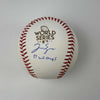 Autographed/Signed George Springer 2017 World Series Champs Rawlings Official Major League Baseball ROML USASM COA