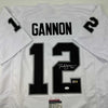 Autographed/Signed Rich Gannon Oakland Las Vegas White Football Jersey JSA COA