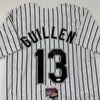 Autographed/Signed Ozzie Guillen Chicago Pinstripe Baseball Jersey JSA COA by Hall of Fame Sports Memorabilia