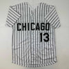 Autographed/Signed Ozzie Guillen Chicago Pinstripe Baseball Jersey JSA COA by Hall of Fame Sports Memorabilia