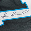 Autographed/Signed Muhsin Muhammad Carolina Black Football Jersey Beckett BAS COA