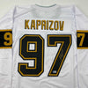 Autographed/Signed Kirill Kaprizov Minnesota White/Gold Hockey Jersey Beckett BAS COA