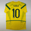 Autographed/Signed Ricardo Kaka Brazil Yellow Soccer Futbol Jersey Beckett BAS COA by Hall of Fame Sports Memorabilia